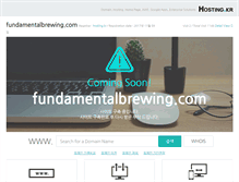 Tablet Screenshot of fundamentalbrewing.com